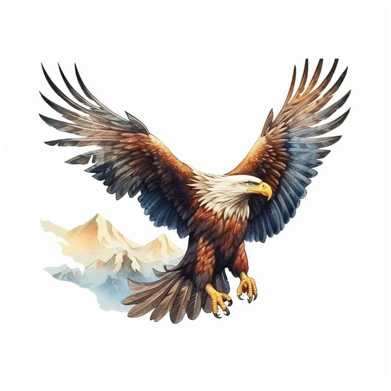 eagle-with-fire – tattoo design ideas free ai generated – realism-contrast-ink – for-behind-ear – Gallery: eagles-inkby-ai