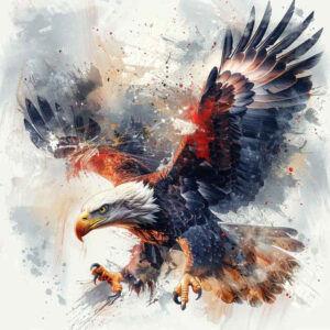 eagle-with-leaves – tattoo design ideas free ai generated – neotraditional-modern-classic – for-lower-leg – Gallery: eagles-inkby-ai
