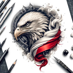for-women – tattoo design ideas free ai generated – neotraditional-layered-fill – for-biceps – Gallery: eagles-inkby-ai