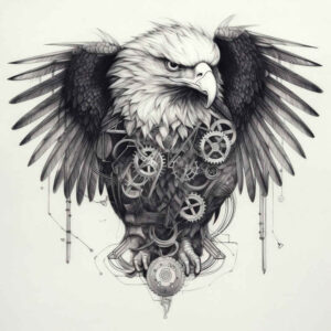 for-women – tattoo design ideas free ai generated – surrealism-illusionary – for-wrist-side – Gallery: eagles-inkby-ai