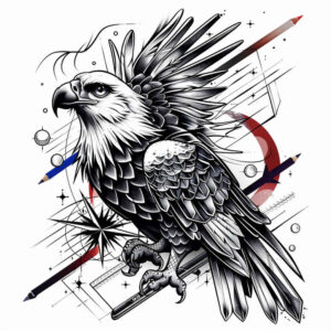 freedom-eagle-symbol – tattoo design ideas free ai generated – surrealism-otherworldly – for-full-back – Gallery: eagles-inkby-ai
