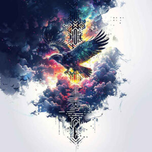 geometric-eagle – tattoo design ideas free ai generated – surrealism-melting-forms – for-shin – Gallery: eagles-inkby-ai