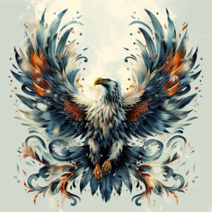 heraldic-eagle – tattoo design ideas free ai generated – surrealism-timeless – for-upper-shoulder – Gallery: eagles-inkby-ai