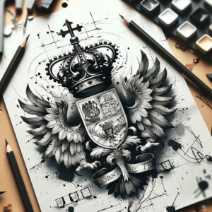 majestic-eagle-for-men – tattoo design ideas free ai generated – neotraditional-subtle-tone – for-biceps – Gallery: eagles-inkby-ai