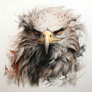 mystical-eagle – tattoo design ideas free ai generated – neotraditional-layered-fill – for-upper-arm – Gallery: eagles-inkby-ai