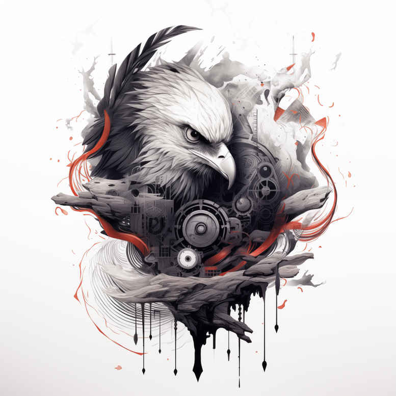 patriotic-eagle-tattoo – tattoo design ideas free ai generated – realism-depth-realism – for-full-back – Gallery: eagles-inkby-ai