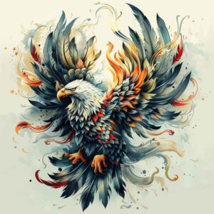 spiritual-eagle – tattoo design ideas free ai generated – surrealism-altered-reality – for-heel – Gallery: eagles-inkby-ai