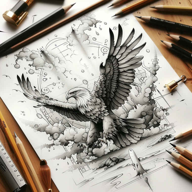 eagles tattoo design ideas textural detail bold outlines stands for perseverance