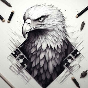 eagles tattoo design ideas Surrealism shimmering forms commanding presence for triceps