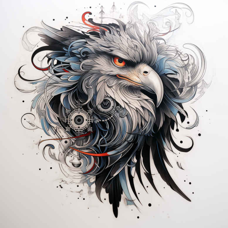 eagles tattoo design ideas Realism sharp focus detailed plumage perseverance and power