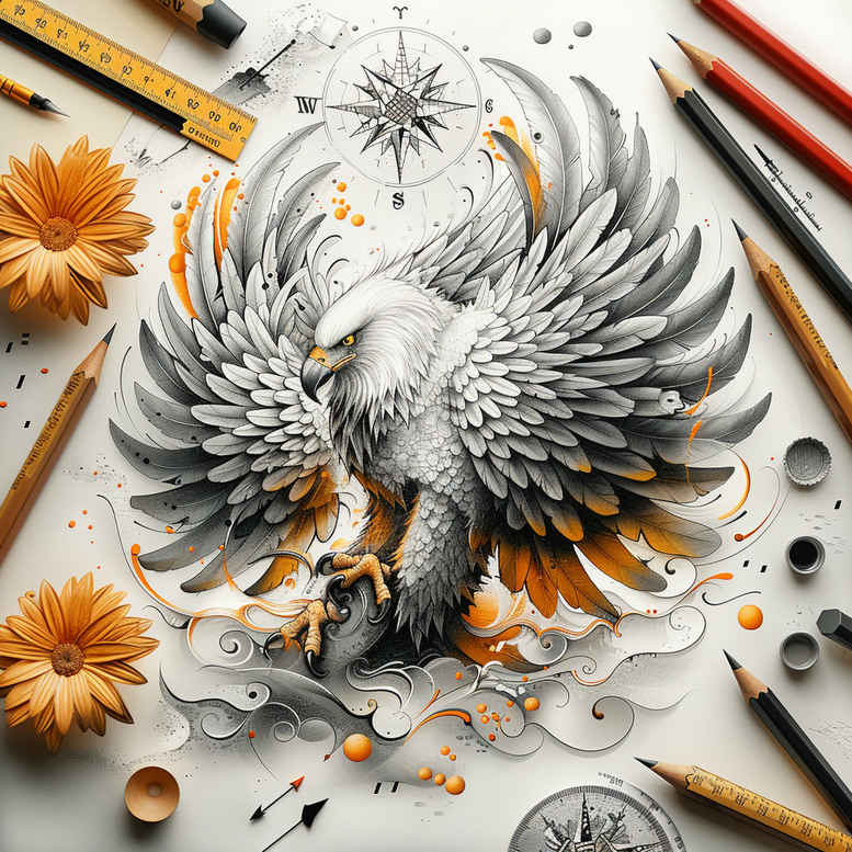eagles tattoo design ideas Realism detail accuracy detailed shading for lower arm