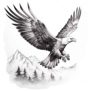 eagles tattoo design ideas textured detailed shading meaning courage
