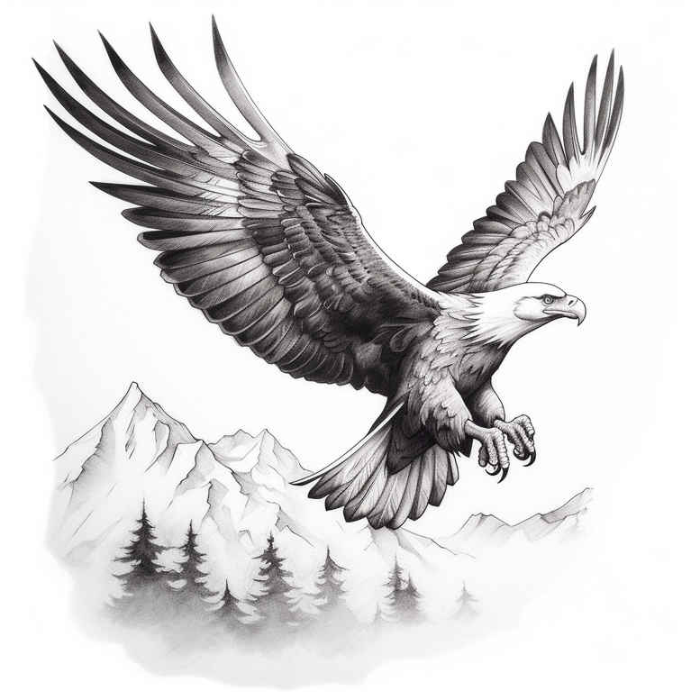 eagles tattoo design ideas textured detailed shading meaning courage