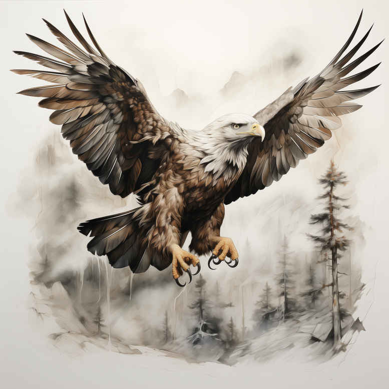 eagles tattoo design ideas natural blush fierce expression for lower back