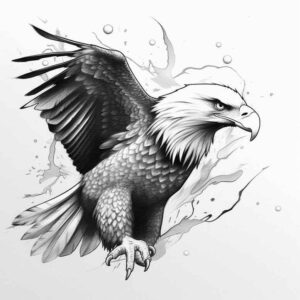 eagles tattoo design ideas volume effect flight for stomach