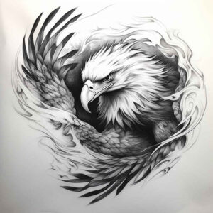 eagles tattoo design ideas Surrealism shifting shapes flight for wrist side