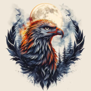 eagles tattoo design ideas Surrealism vibrant contrasts flight motion for chest