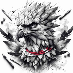 eagles tattoo design ideas Surrealism enigmatic majestic embodying strength