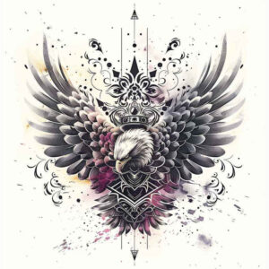 eagles tattoo design ideas close-up natural textures for shin