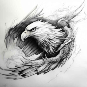 eagles tattoo design ideas black-and-white natural textures meaning resilience
