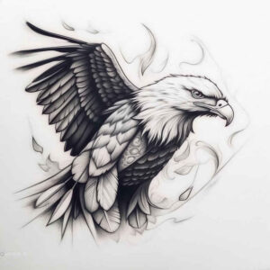 eagles tattoo design ideas Surrealism distorted reality naturalistic for ankle