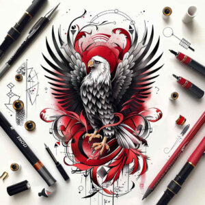eagles tattoo design ideas smooth complexion noble for calf