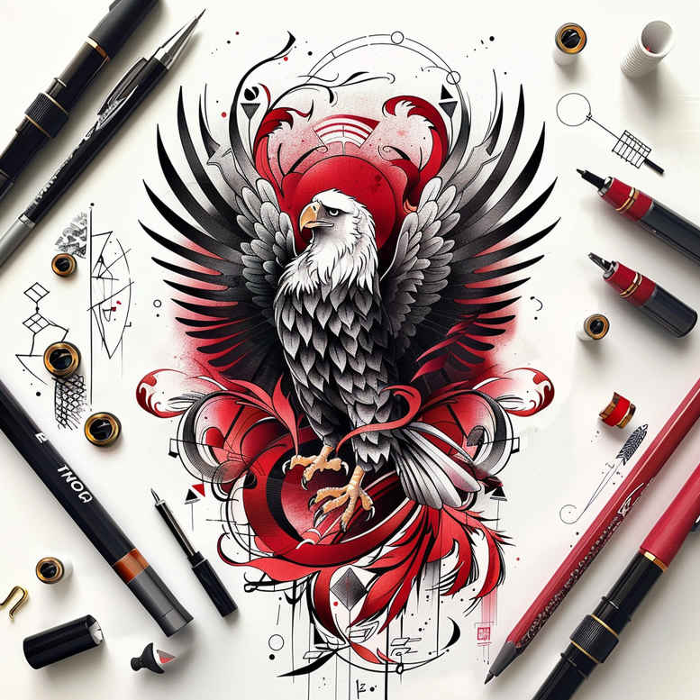 eagles tattoo design ideas smooth complexion noble for calf
