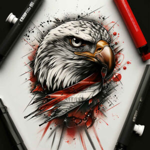 eagles tattoo design ideas artistic contrast powerful flight meaning perseverance