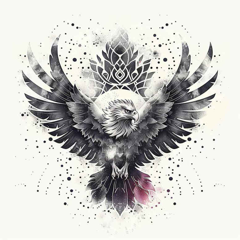 eagles tattoo design ideas realistic contrast shadow and light shows courage