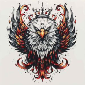 eagles tattoo design ideas bold color sharp beak for palm