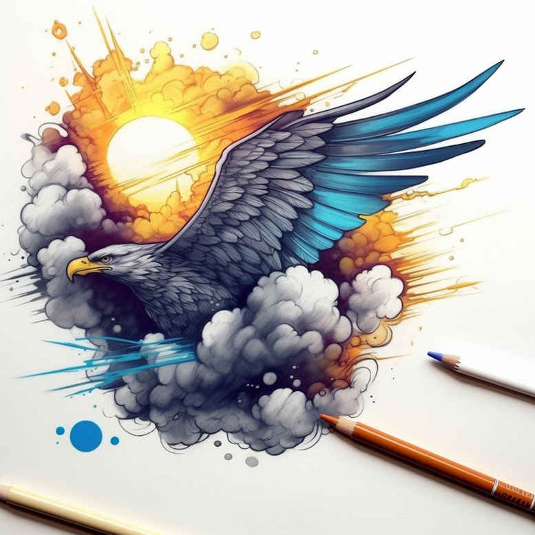 eagles tattoo design ideas soft-focus sharp eyes stands for strength