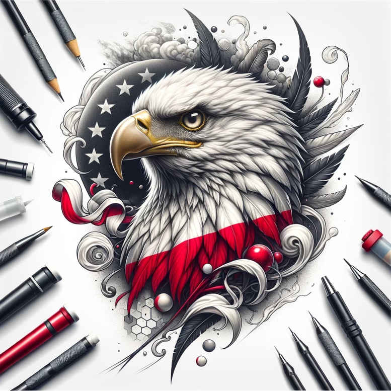 eagles tattoo design ideas Realism visual truth soaring silhouette for foot