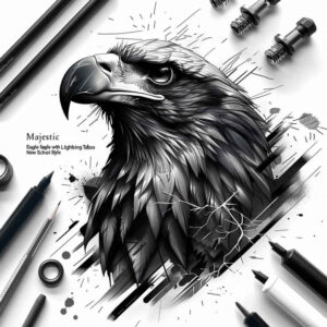 eagles tattoo design ideas Surrealism melted shapes strength for spine