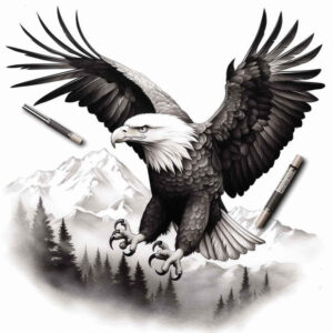 eagles tattoo design ideas layered inks symbolic for neck