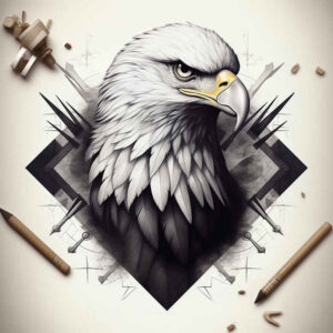 eagles tattoo design ideas refined lines symbolic power for upper arm