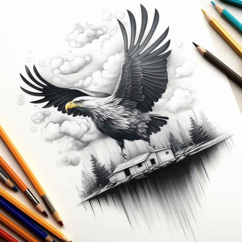 eagles tattoo design ideas Realism precise anatomy symbolic power meaning determination