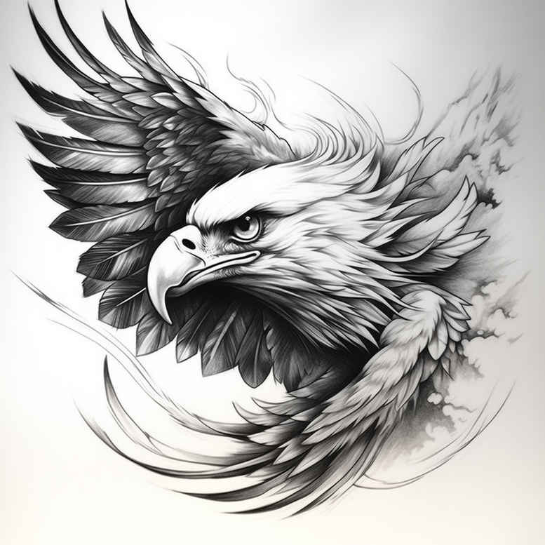 eagles tattoo design ideas naturalistic talons symbolising determination