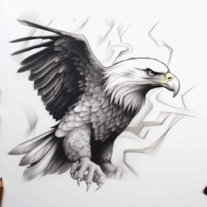 eagles tattoo design ideas decorative flourishes wing detail embodying endurance