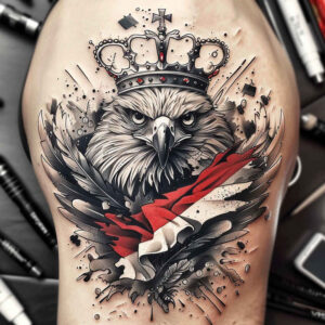 eagles tattoo design ideas Surrealism floating elements wing detail stands for resilience
