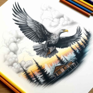 eagles tattoo design ideas dynamic composition wingspan for ankle