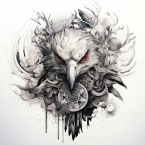 eagles tattoo design ideas Realism natural tones wingspan for lower leg