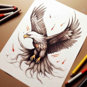 eagles tattoo design ideas modern classic wingspan for lower thigh