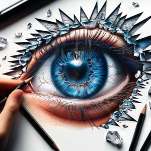 abstract-eye – tattoo design ideas free ai generated – realism-fine-lines – for-shoulder – Gallery: eyes-inkby-ai