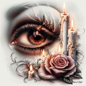 abstract-eye – tattoo design ideas free ai generated – realism-natural-color-palette – for-shoulder-blade – Gallery: eyes-inkby-ai