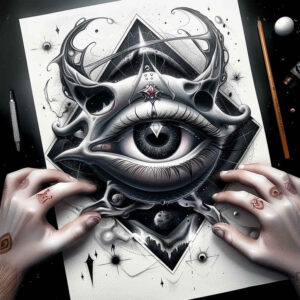 angel-eye – tattoo design ideas free ai generated – realism-ultra-detailed – for-knee – Gallery: eyes-inkby-ai