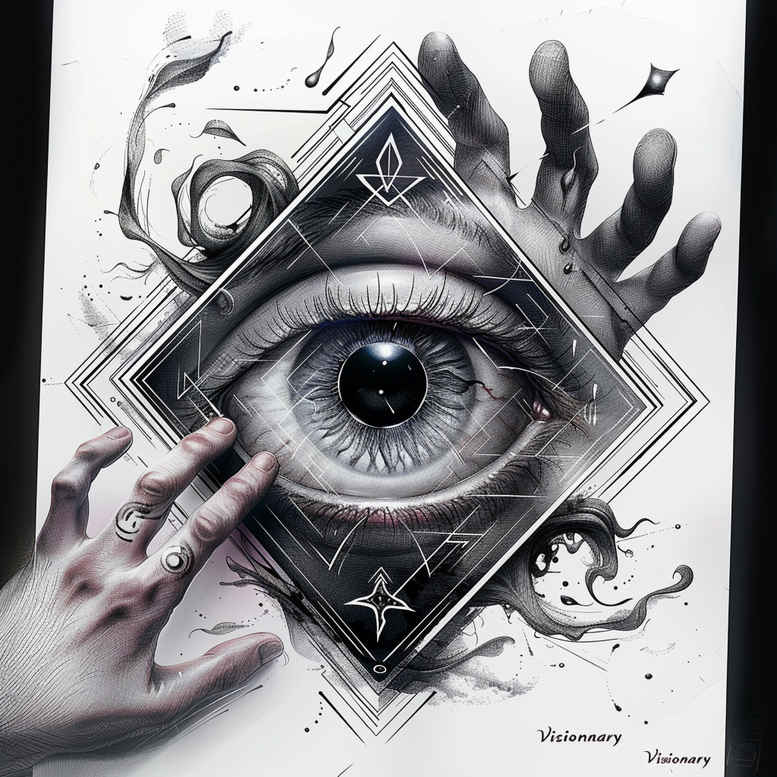 artistic-eye – tattoo design ideas free ai generated – neotraditional-precise-lines – for-lower-chest – Gallery: eyes-inkby-ai
