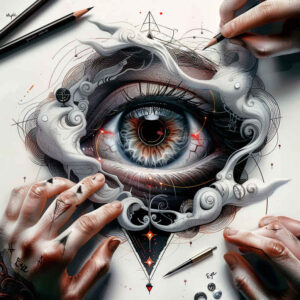 delicate-eye – tattoo design ideas free ai generated – realism-light-play – for-upper-thigh – Gallery: eyes-inkby-ai