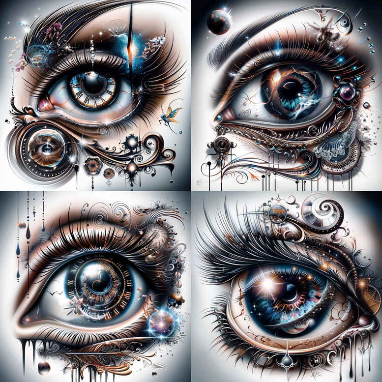 demon-eye – tattoo design ideas free ai generated – neotraditional-layered-fill – for-behind-ear – Gallery: eyes-inkby-ai