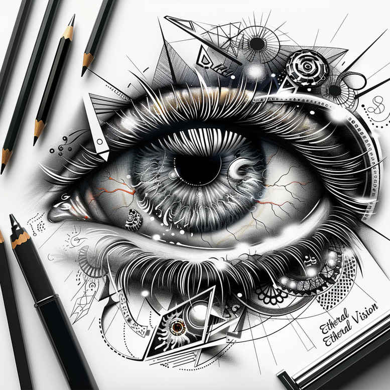 eye-and-nature – tattoo design ideas free ai generated – realism-contrast-ink – for-abdomen – Gallery: eyes-inkby-ai