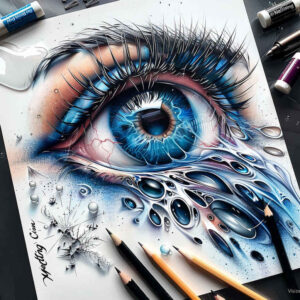 eye-and-space – tattoo design ideas free ai generated – neotraditional-bold-highlights – for-outer-arm – Gallery: eyes-inkby-ai